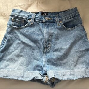 BDG Light Blue Cuffed Jean Shorts